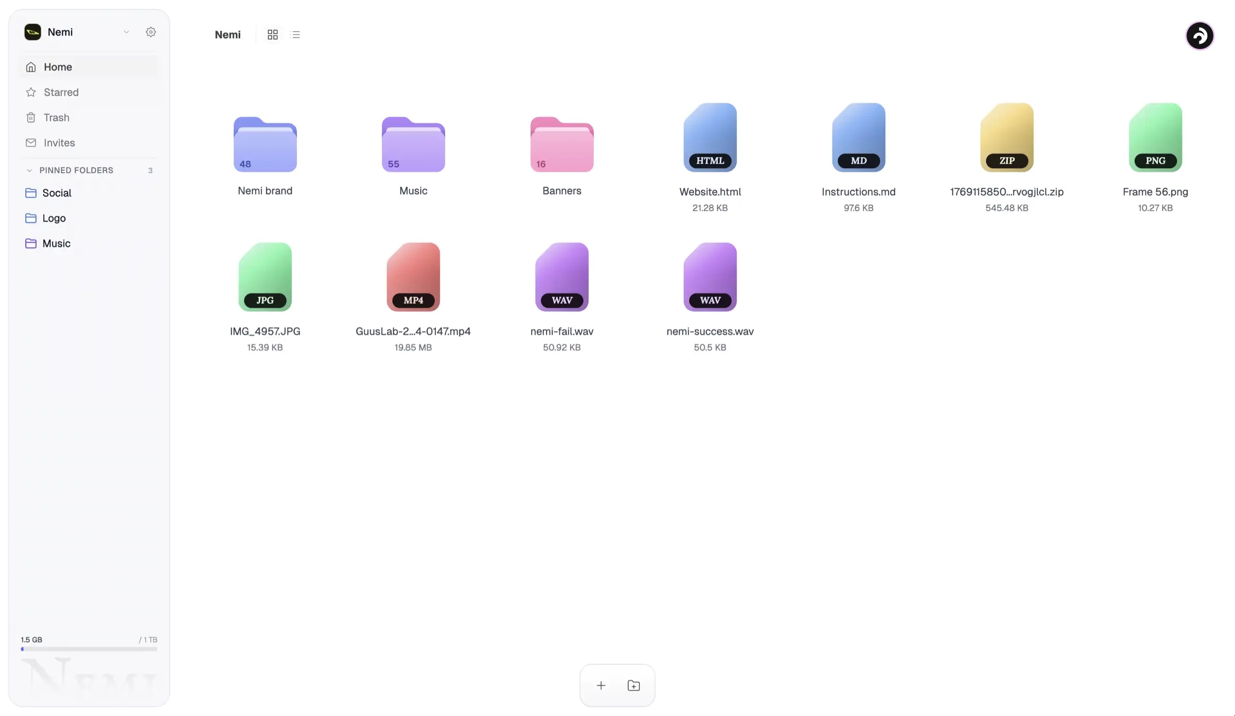 The Nemi dashboard